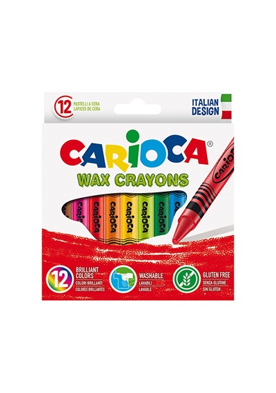 4 Adet Carioca Wax Yıkanabilir Pastel Boya 12li