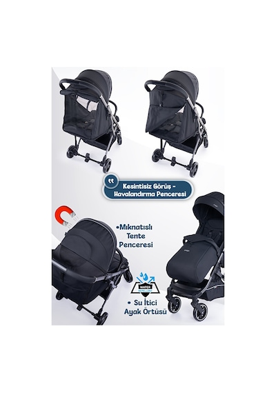 Prego Lotus Pro Kabin Boy Travel Bebek Arabası -tek Elle Katlanır-hafif -uv Tenteli -yağmurluk-örtü-kılıf