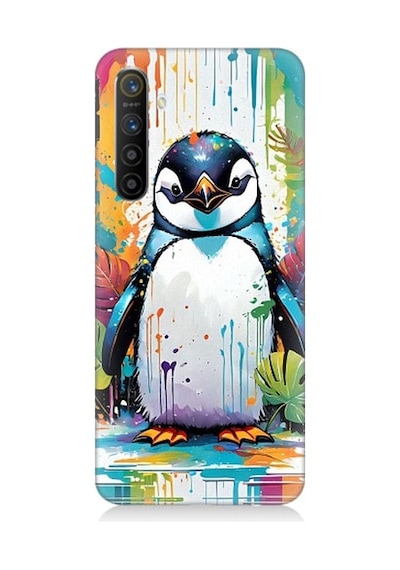 Realme Xt Uyumlu Sevimli Penguen Desenli Silikon Kılıf