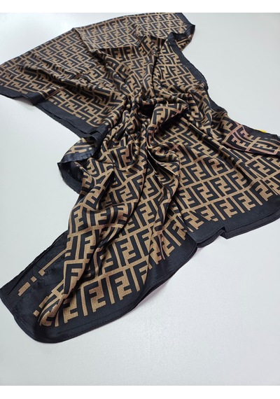 Miorel Scarfs F Desen İthal Vual İpek Şal Aksesuar Fular Silk Scarfs Shawl Hijab Vizon
