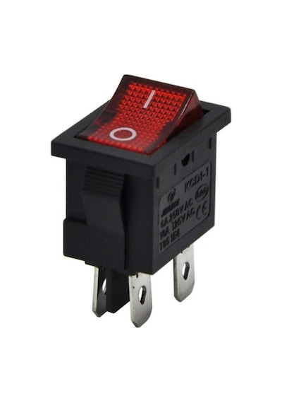 Mini Işikli Yükseltici Işikli Anahtar 220V 4P 0-1