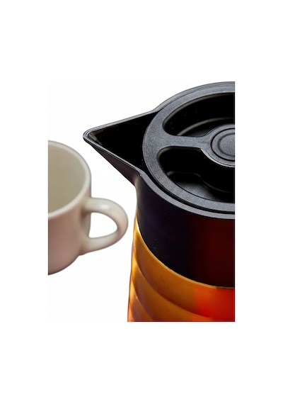 Cooker 2 Litre Çelik Termos Bambu Saplı Kırmızı Sarı