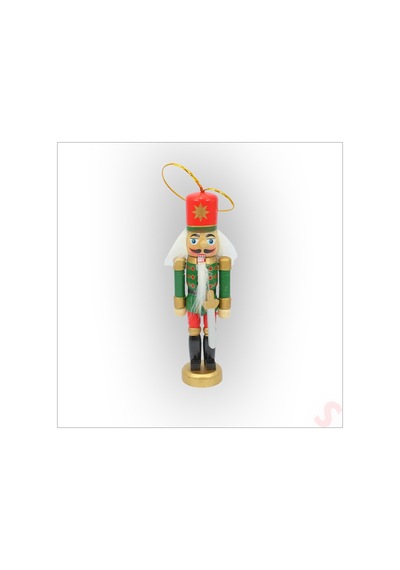 Kurşun Asker, Ahşap Fındıkkıran 13cm - Kılıçlı Yeşil