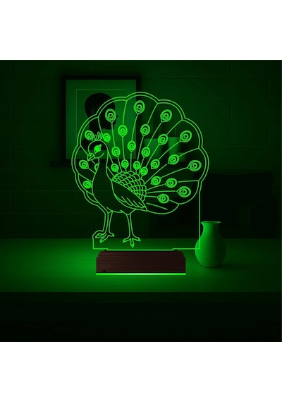 Luvivia Tavuz Kuşu 3d Lamba - Masa Gece Lambası Şeffaf