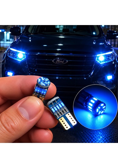 T10 Mavi Park Led Oto Ampul Güçlü Işık, 12v 2 Adet