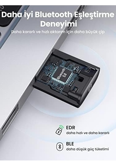 Mini Usb Dongle Bluetooth 5.0 Adaptör Siyah