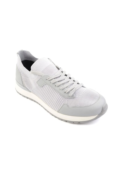 Bambi Gri Hakiki Deri Erkek Sneaker E01730580382