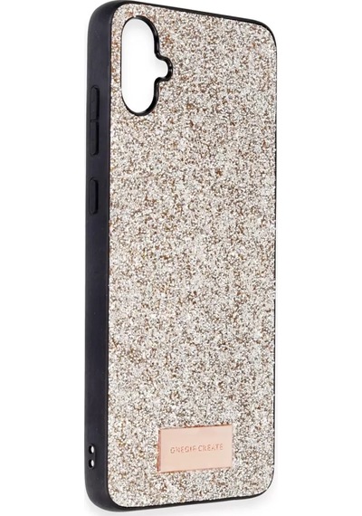 Onegif Samsung Galaxy A05 Bright Simli Kapak - Gold Altın