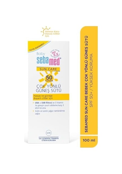 Uva - Uvb Filtresi Ve E Vitamini Etkili Çok Yönlü Koruyucu Çocuk Güneş Sütü 50 Spf 100 Ml