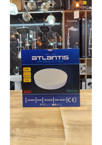24 Watt Oval Beyaz Kasa Beyaz Işık Sıva Üstü Led Panel 6500k Beyaz - Beyaz Işık