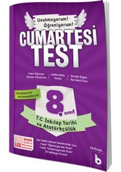 8. Sınıf CumartesiTest T. C İnkılap Tarihi ve Atatürkçülük / K...