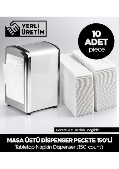 Masa Üstü Dispenser Peçete 150'li 10 Adet