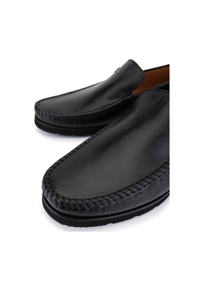 Tamer Tanca Erkek Hakiki Deri Siyah Loafer Ayakkabı 478 B1202 Erk Ayk Y25 Sıyah Dr Siyah