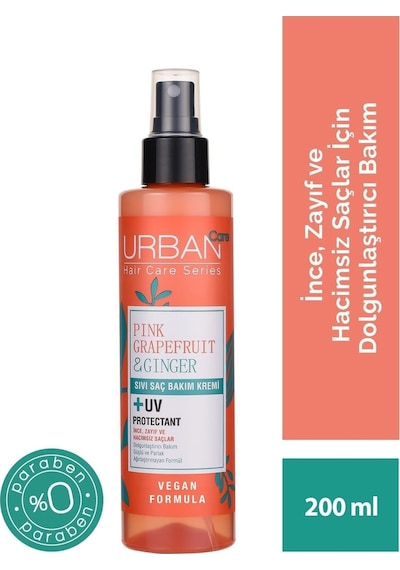 Urban Care Pembe Greyfurt ve Zencefil İçeren Dolgunlaştırıcı Sıvı Saç Kremi 200 ML