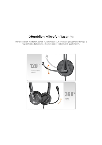 Lecoo HT106 USB Kablolu Mikrofonlu Kulak Üstü Kulaklık Siyah