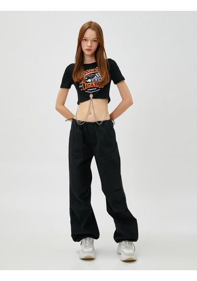 Koton Crop Tişört Baskılı Zincir Detaylı Kısa Kollu Bisiklet Yaka Siyah 3sal10716ık 3SAL10716IK999 Siyah Koton Crop Tişört Baskılı Zincir Detaylı Kısa Kollu Bisiklet Yaka Siyah 3sal10716ık 3SAL10716IK999 Siyah