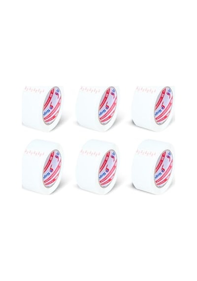 45 Mm X 100 Mt Beyaz Koli Bandı 6 Adet Diğer