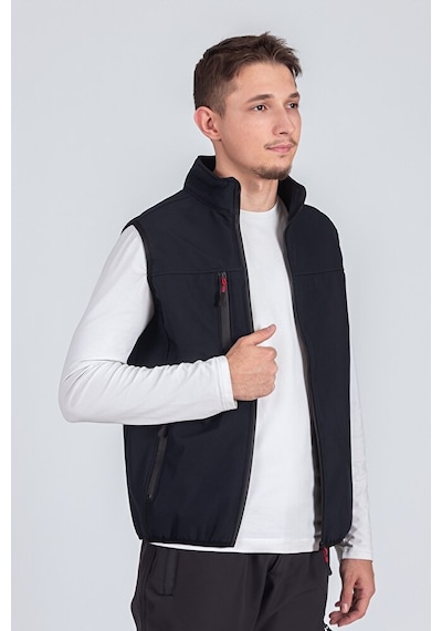 Vatan Tekstil Softshell Dik Yaka Erkek Yelek Lacivert