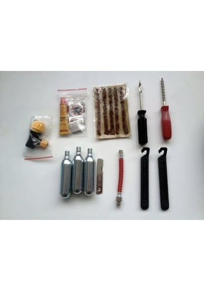 Motosiklet Komple Lastik Tamir Kiti Dublex Ve Şamyelli Lastikler Için Motor Tamir Seti