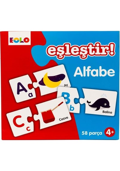 4 Yaş Alfabe Eşleştir Kartları eolo