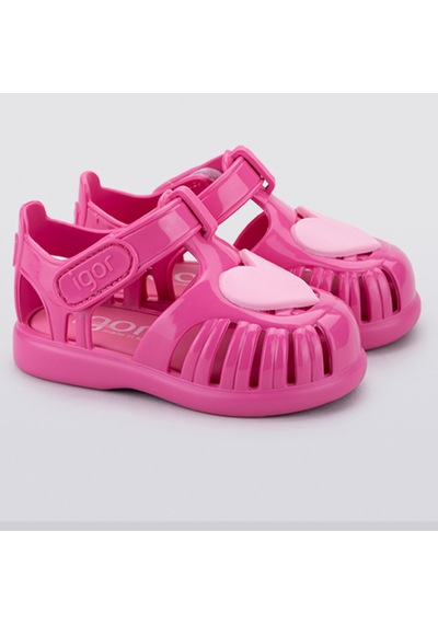 Igor İgor Tobby Gloss Love Kız Çocuk Kalp Figür Cıtlı Önü Kapalı Sandalet 10310 Fuşya