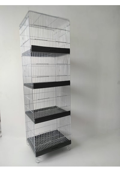 4 Katlı Üretim Kafesi Izgaralı Salma 40 x 32 x 131