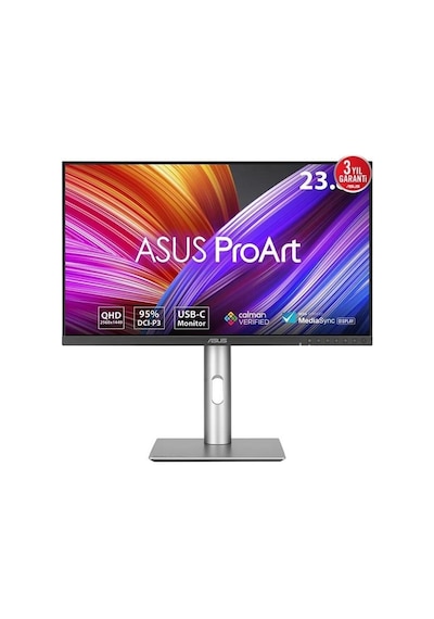 Asus 23.8" Ips Proart Pa24acrv 5ms 75hz Hdmı-dp Usbc Pıvot Grafik Tasarım Monitörü 2560x1440