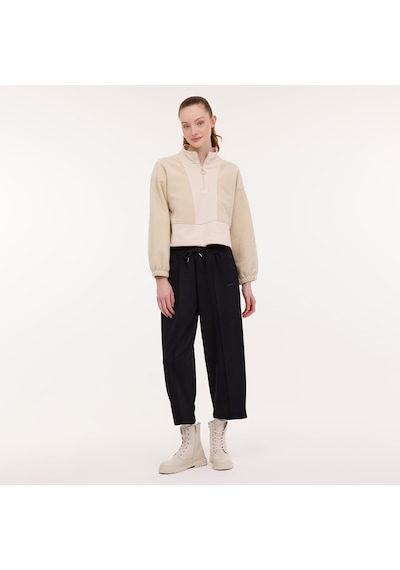 Lumberjack Alexa Kadın Bej Dik Yaka Sweatshirt Bej