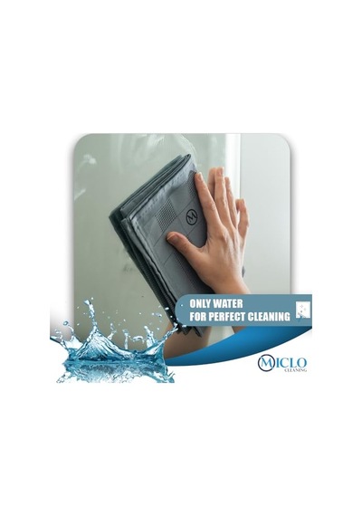 Mıclo Cleanıng Mikrofiber Temizlik Bezi 3'lü Set - Sihirli Bez Cam Ayna Bezi Dark Seri Açık Bej