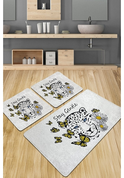 Stay Gentle Banyo Halısı Djt 3 Lü Set Çok Renkli