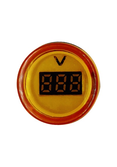 Voltmetre 22 MM 220V Sarı