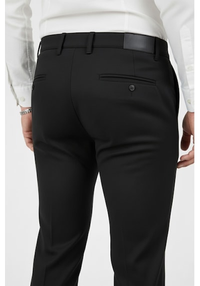 Deepsea Erkek Siyah Modern Fit Likralı Kumaş Pantolon Günlük & Ofis Kullanımı 2602020 Siyah