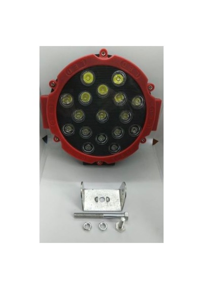 Off Road-çalışma Lambası 7inc 17led Kırmızı Kapak Siyah Lens