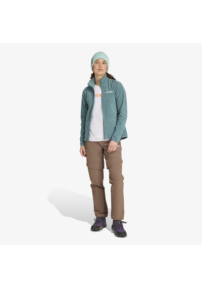 Adidas Multi Essentials Full Zip Fleece Kadın Yeşil Yürüyüş Polar Jm3111 Yeşil