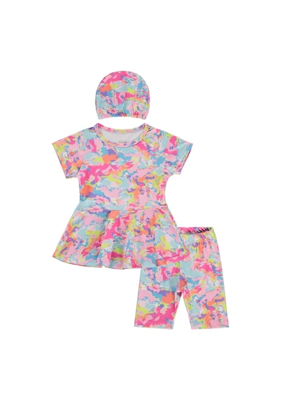 Civil Girls Baskılı 2-12 Yaş Mayo Set - Pudra Batik