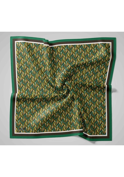 Silk Home Aura Eşarp 140006-21 Yeşil, Antrasit, Sarı, Krem, Yağ Yeşili