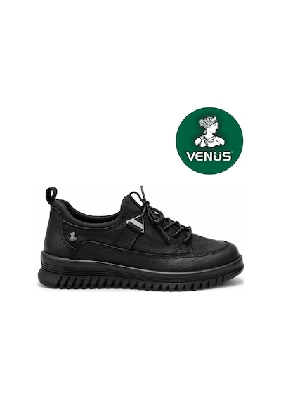 Venüs Tipaso Hakiki Deri Comfort Ortopedik Kadın Casual Ayakkabı siyah