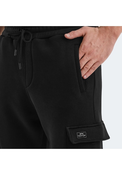 Slazenger VALORA Erkek Cepli Dar Paça Siyah Eşofman Altı