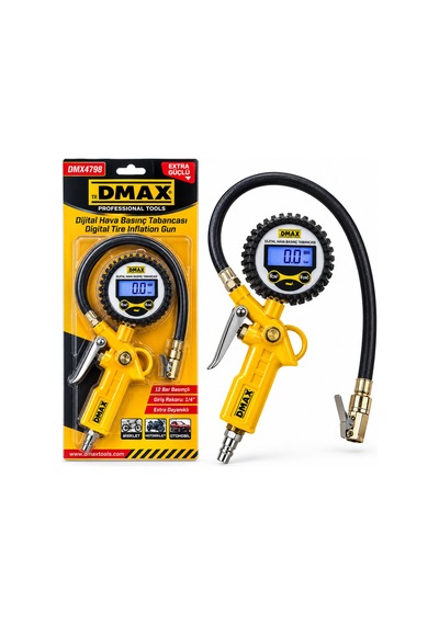 Dijital Hava Ölçme - Lastik Şişirme Tabancası 12 Bar Basınçlı - 1/4 Rekor Dmx-4798 5705