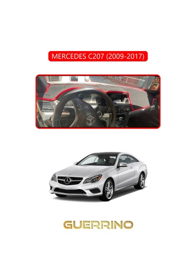 Mercedes C207 2009-2017torpido Koruma Halısı Kırmızı Kenar