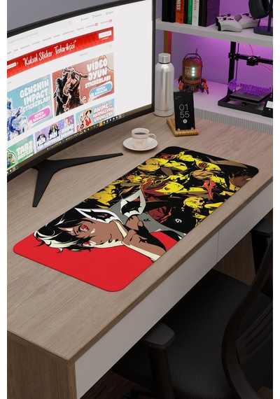 Persona 5 Kaymaz Dikişli Kauçuk Oyuncu Mousepad V1 - 70x30 Xl Gaming Mouse Pad Fare Altlığı
