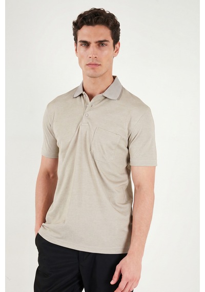 Buratti Pamuklu Regular Fit Göğüs Cepli Düğmeli Polo T Shirt Erkek Polo T Shirt 4565001 Çağla