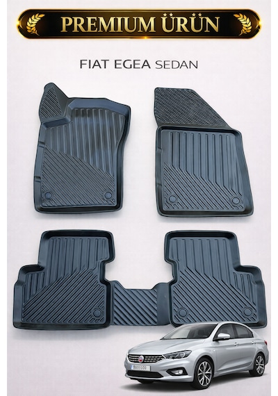 Fiat Egea Sedan Uyumlu 3d Oto Paspas Premium
