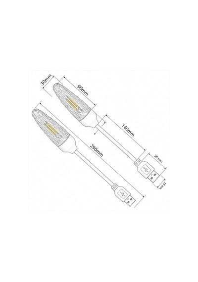 Kuzey's Store Esnek Gövdeli Usb Günışığı, Cob Led Edison Gece,masa Ve Kitap Okuma Lambas Göz Dostu Ve Dinlendirici Işık Teknolojisi Eye-care 25793