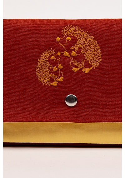 Fabric Craft Bag Kadın Kumaş Cüzdan Nakışlı Bordo