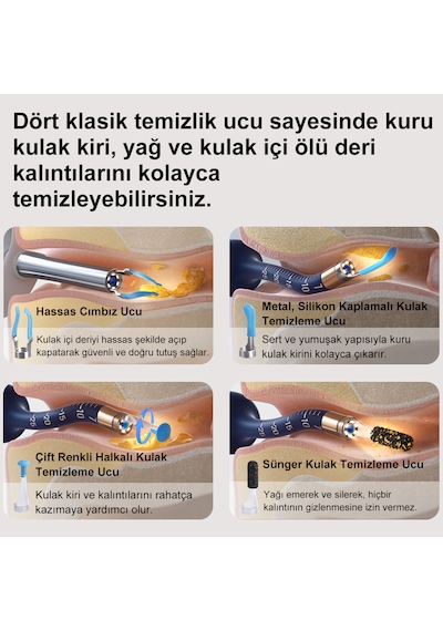 Bebird Earsight Plus Hd Kameralı Akıllı Görsel Kulak Temizleme Cihazı- Mavi