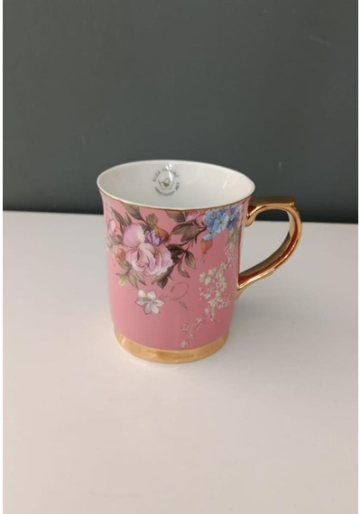 Roykıng Kupa Bardak Pembe Çiçekli 400 Ml Pembe