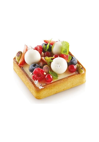 Silikomart Tarte Ring Square 80x80 H 20 Mm Siyah