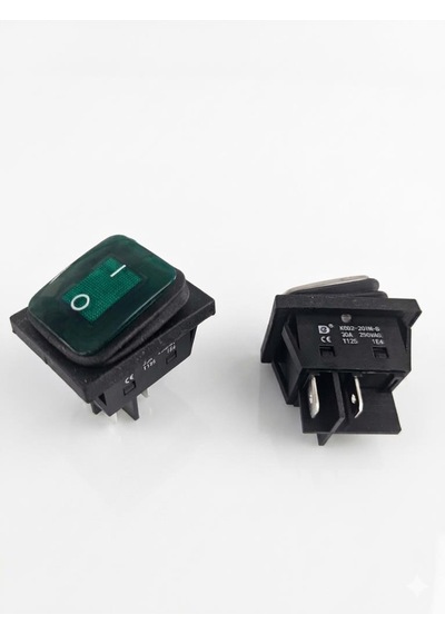 Anahtar Büyük On Off Yeşil Işıklı 30a 220v Kcd2-201nw-bg 4 Pin