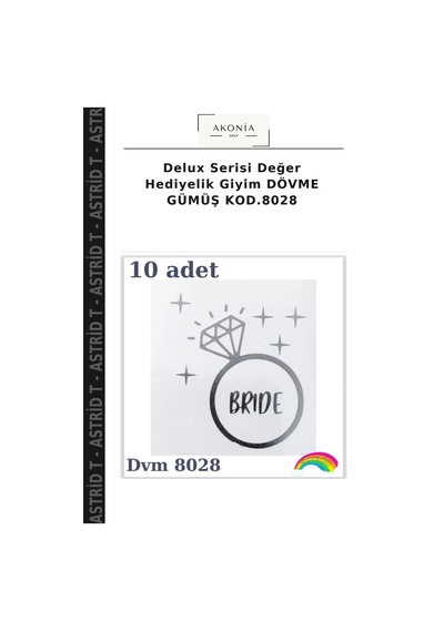Delux Serisi Değer Hediyelik Giyim Dövme Gümüş Kod.8028